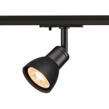 SLV 143450 PURIA Spot, schwarz, GU10, max. 50W, inkl. 1P.-Adapter, mit matt-schwarzem Glas